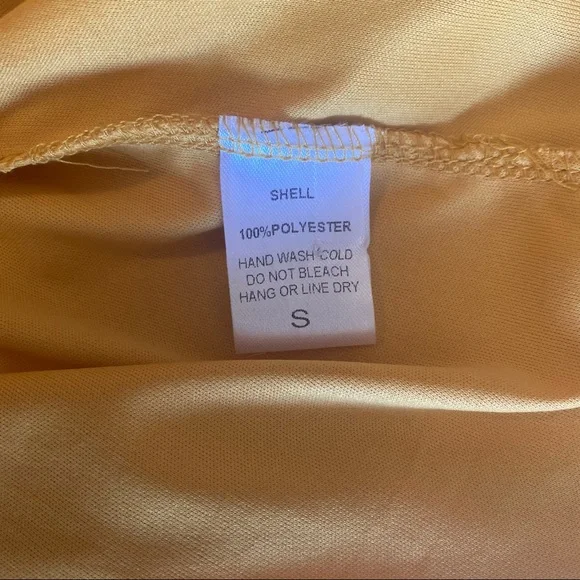 Orange Creek Mustard Lace Midi Dress Size Small - Picture 15 of 16